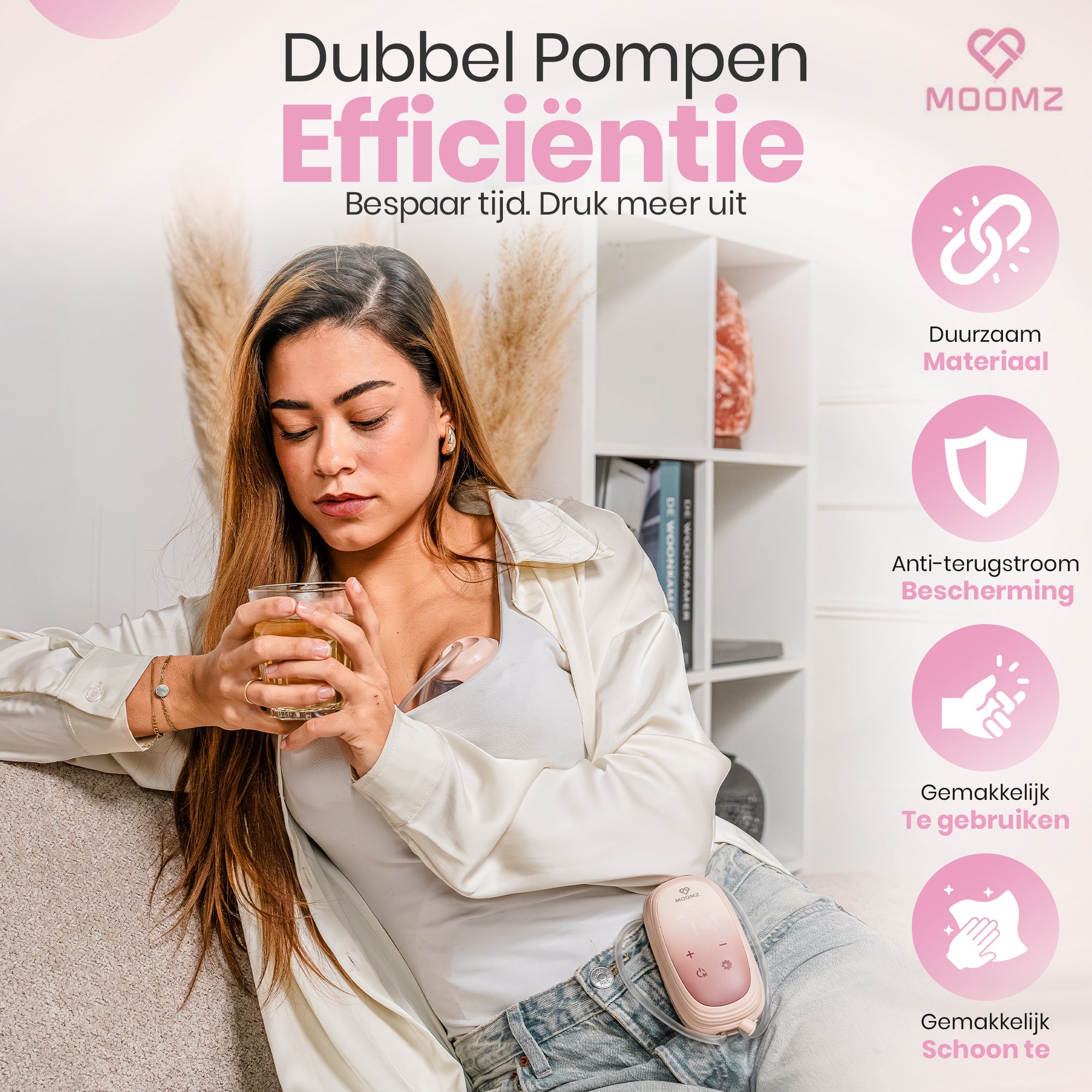 Moomz Handsfree Borstkolf Flex Pro+ Dubbel